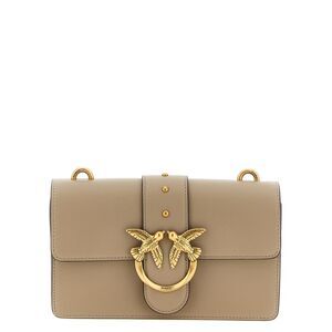 PINKO Gray Calfskin Crossbody Women's Bag